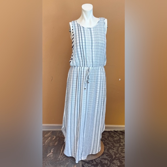 Hummingbird classic beachy contemporary Striped Sleeveless Maxi Dress size M - Picture 5 of 15